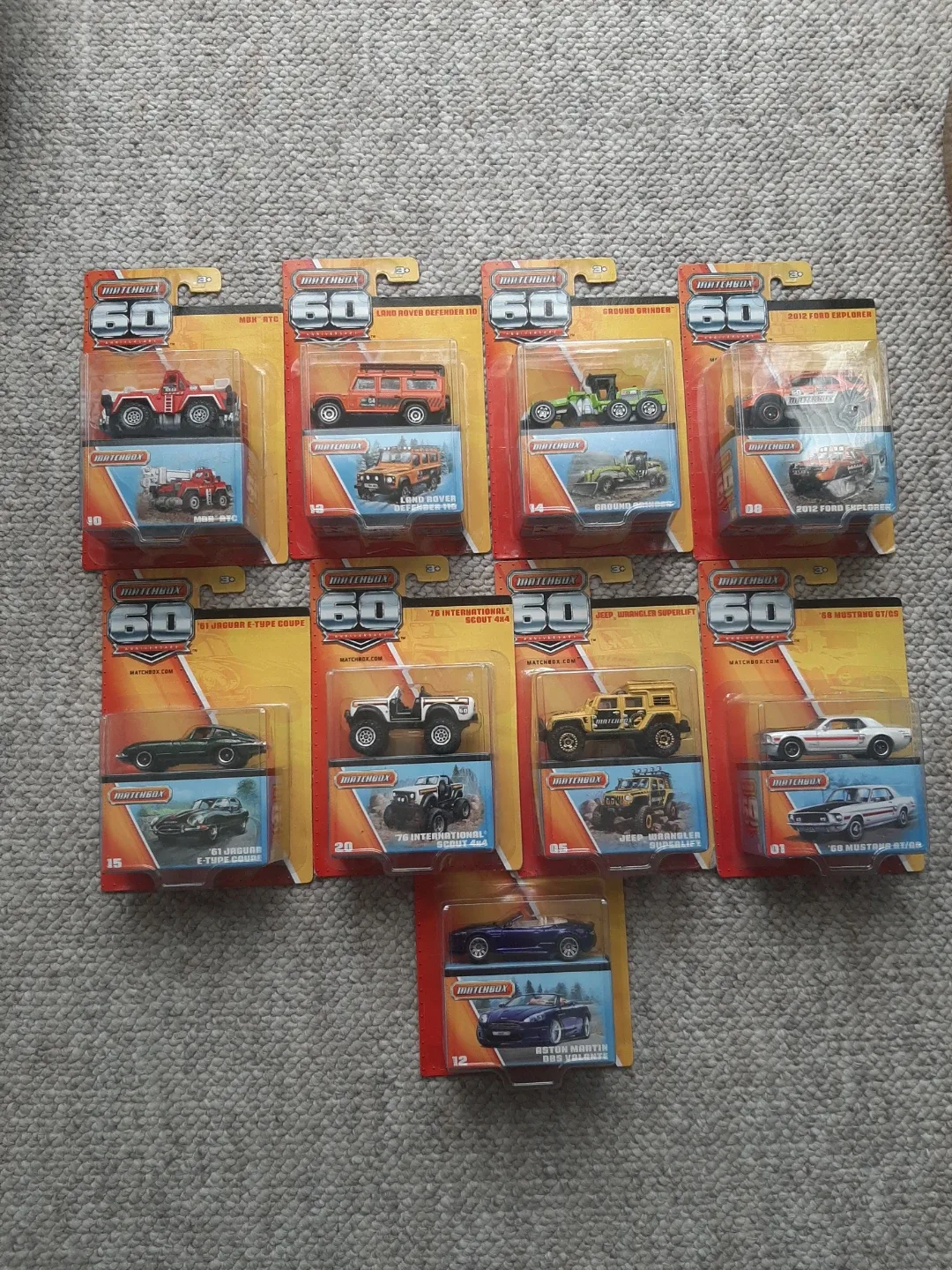 Matchbox 60th Anniversary Diecast Cars $5 each