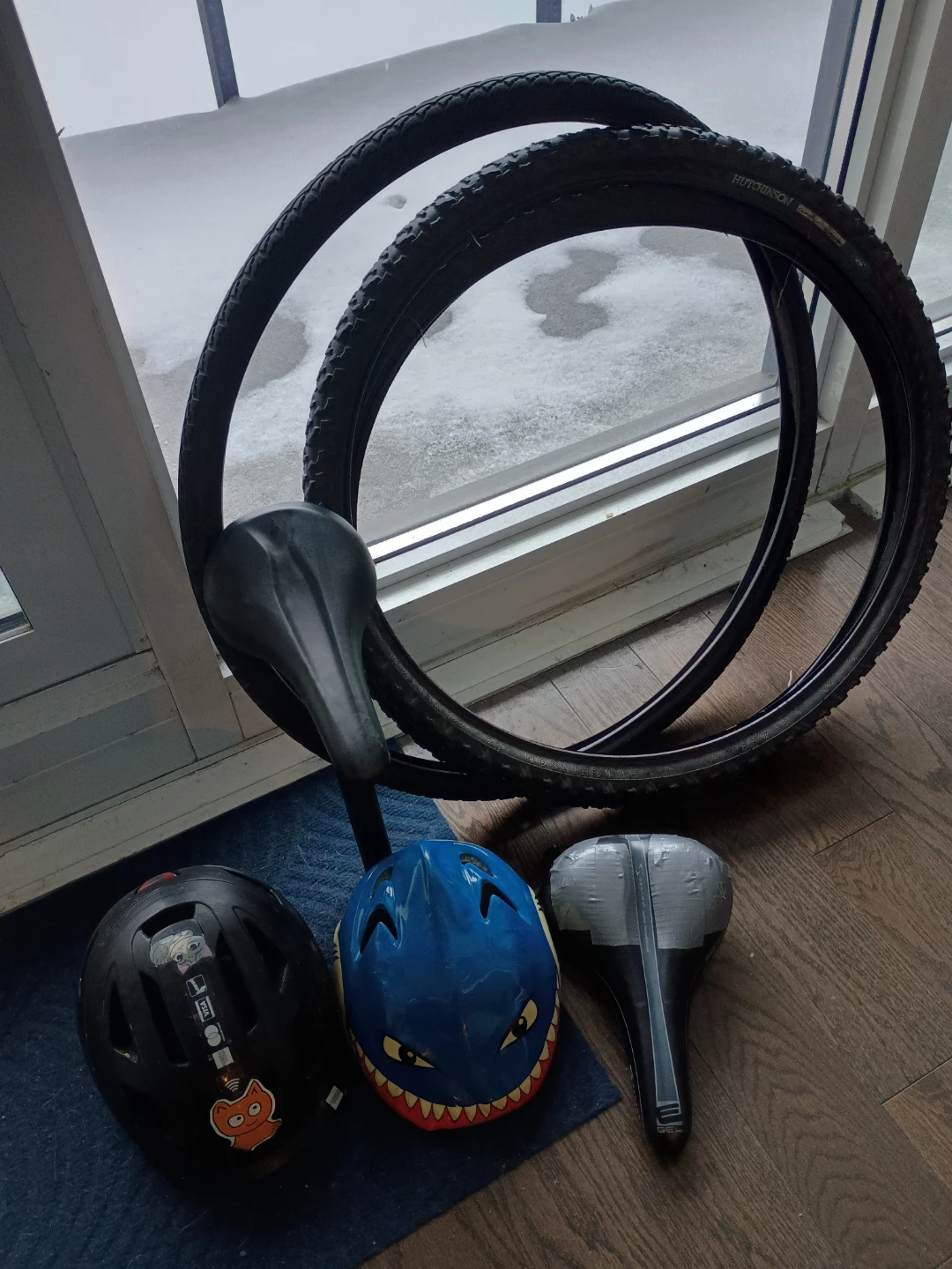 Bike Helmet, Tires, and Seats