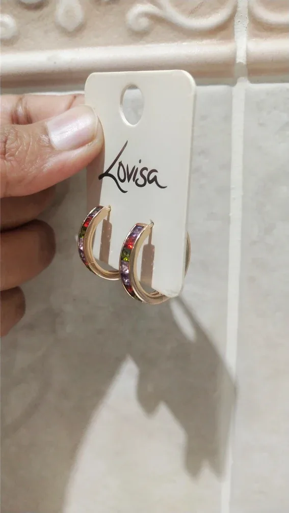 Hoop Earrings - Multi-coloured image indicator(2)