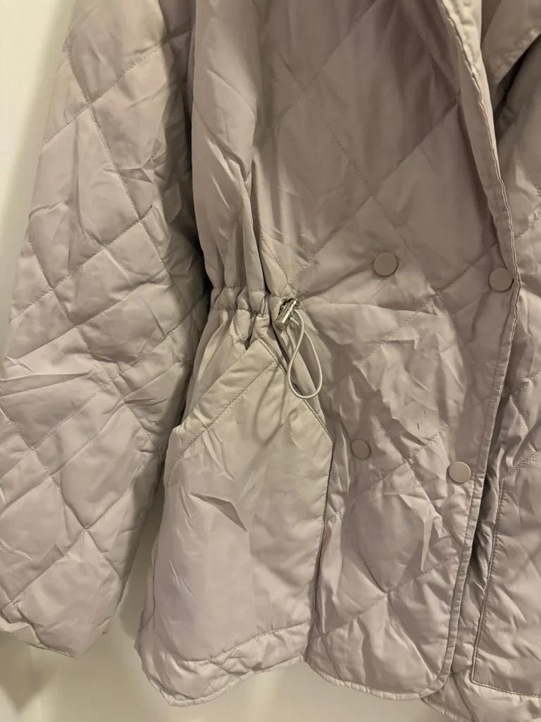Women Quilted Jacket Beige- Size M image indicator(4)