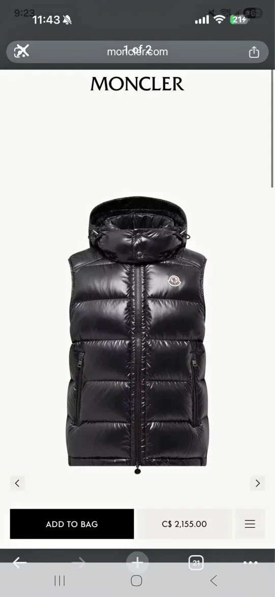 Moncler Bormes Hooded  Vest