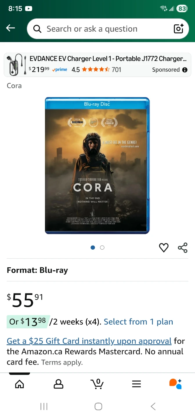 Cora Blu-ray Disc - New - photo 2