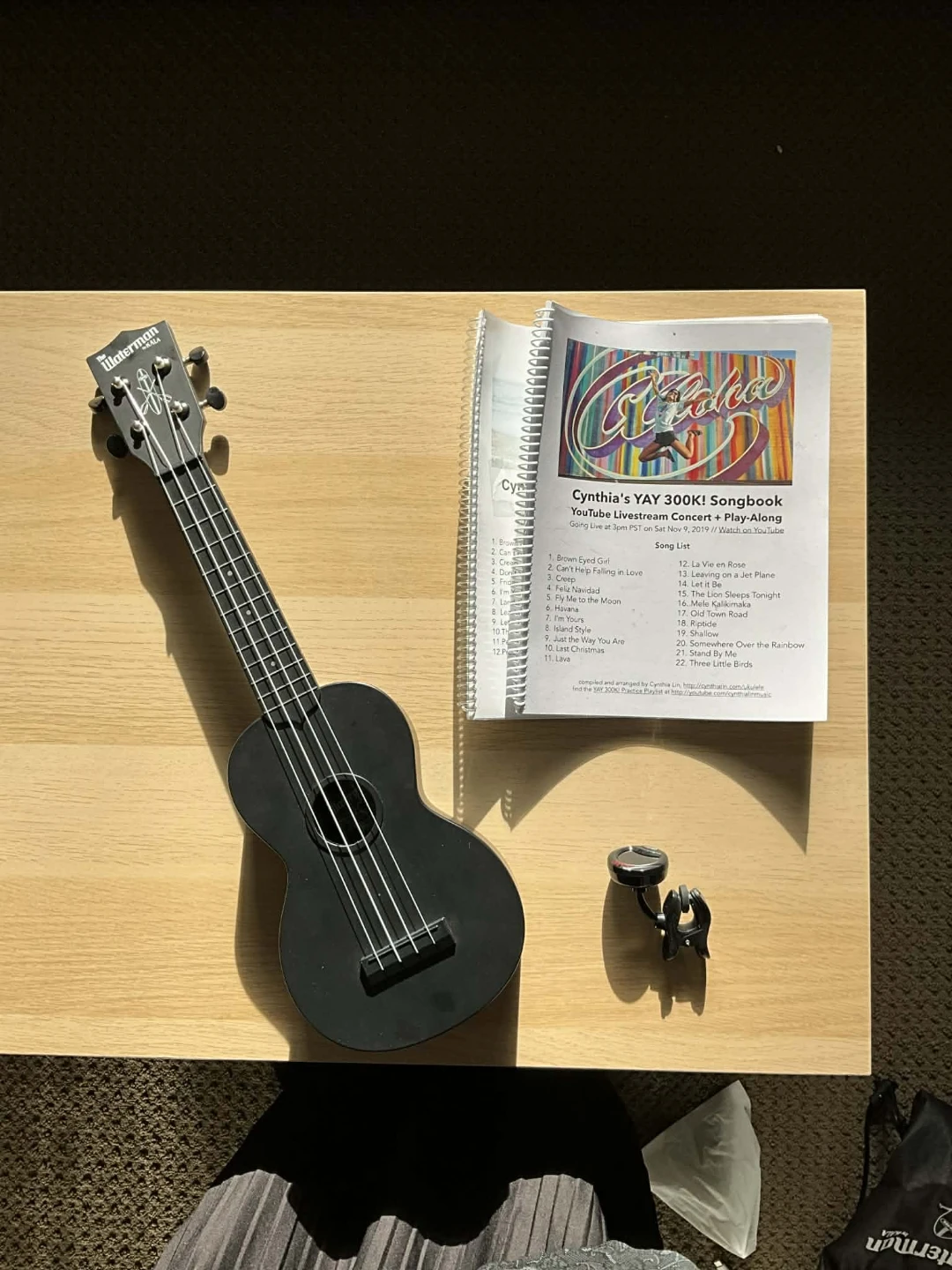 Kala Waterman KA-SWB-BK Black Soprano Ukulele