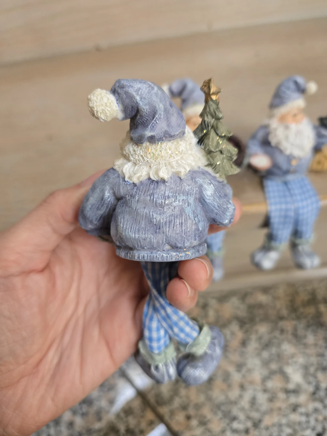4 Dangly Leg Christmas Figurines - photo 5