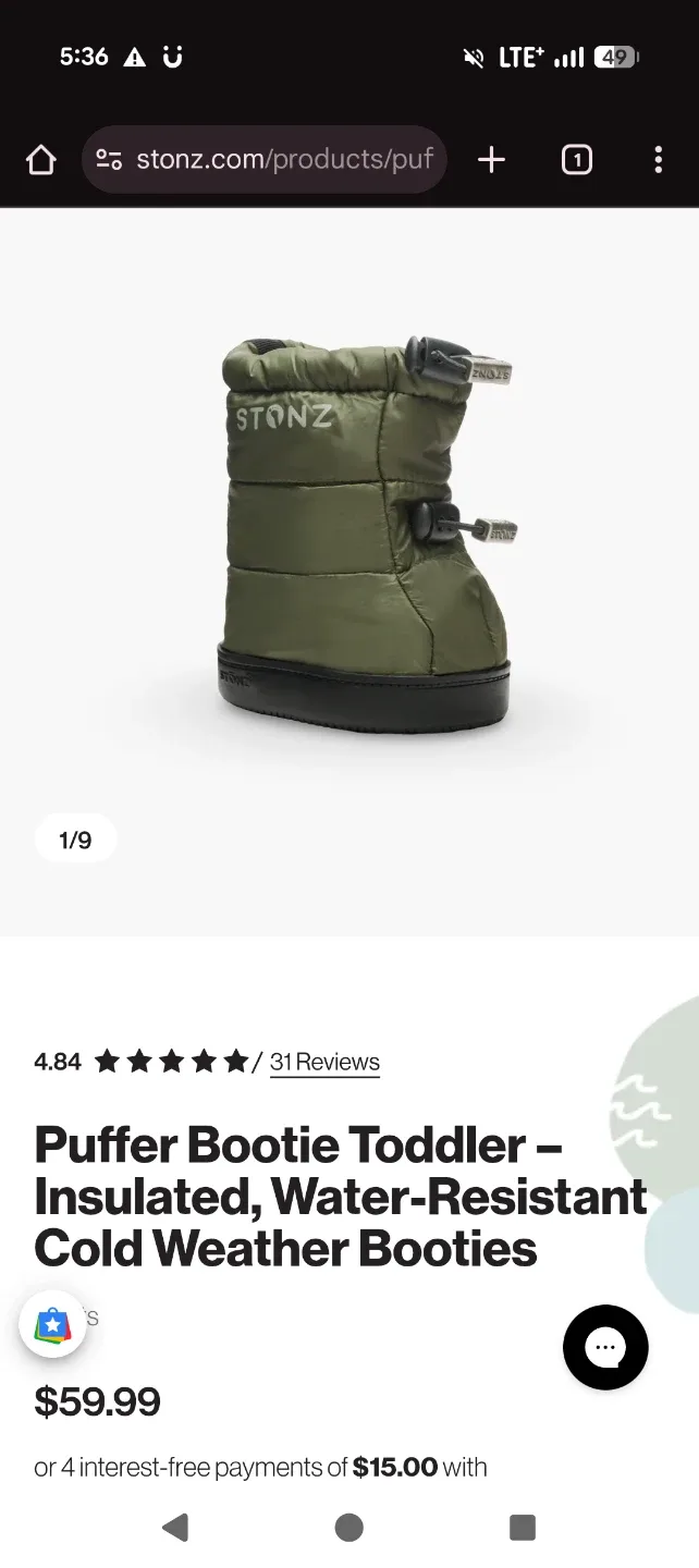 STONZ Puffer Booties, Size M image indicator(6)