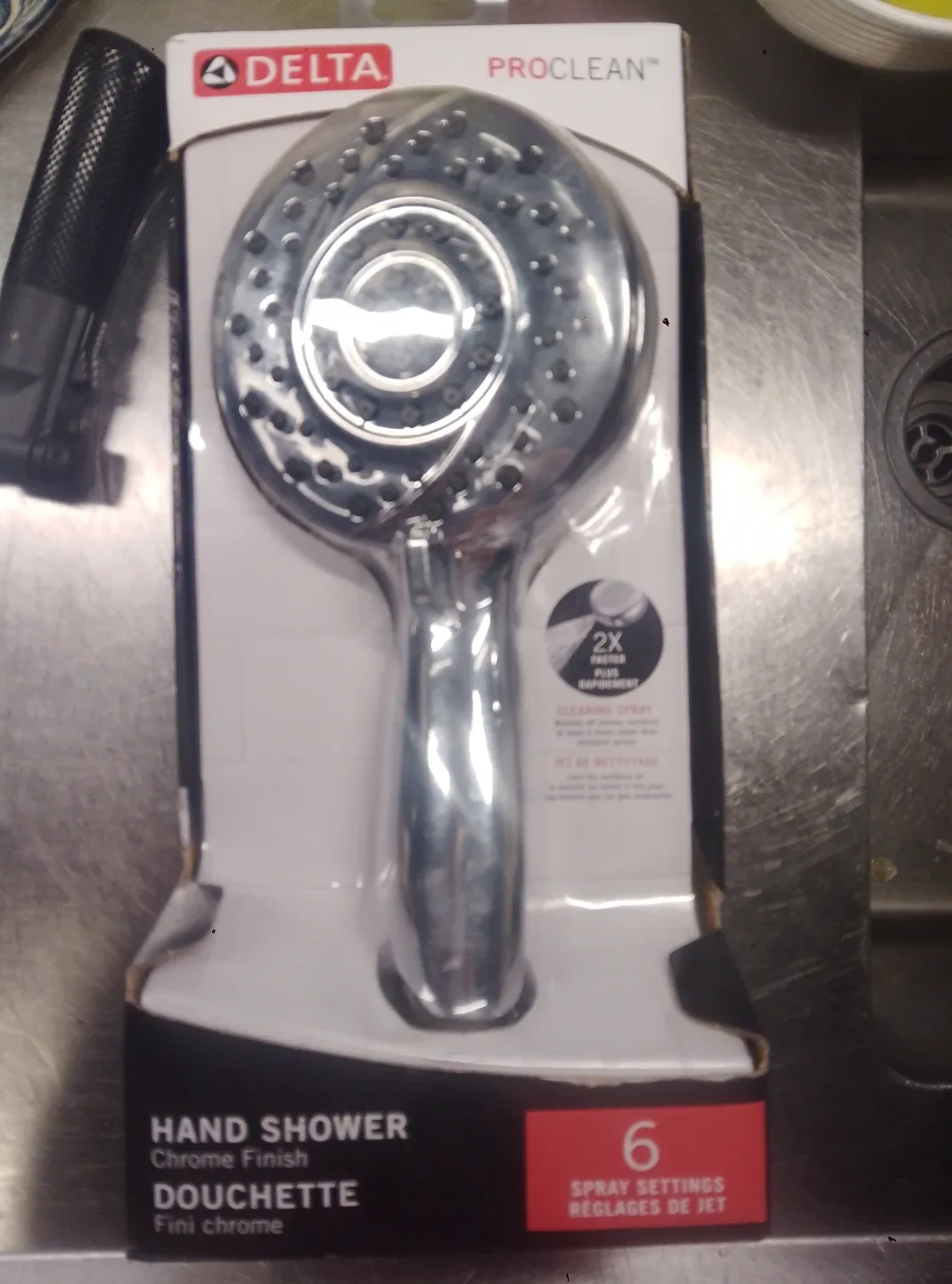 Delta Proclean Chrome Hand Shower - 6 Spray Settings