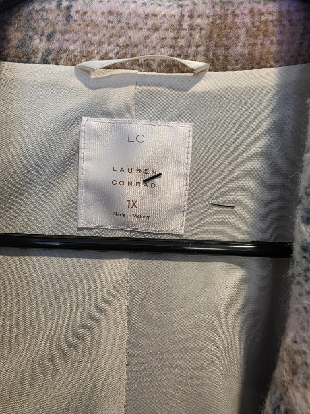 Lauren Conrad Plaid Coat - Size 1X - photo 3