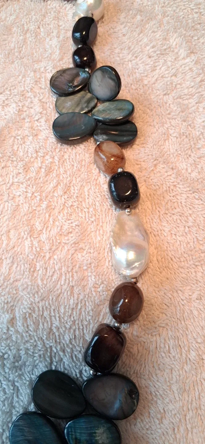 Brand New Pearl and Stone Necklace image indicator(2)