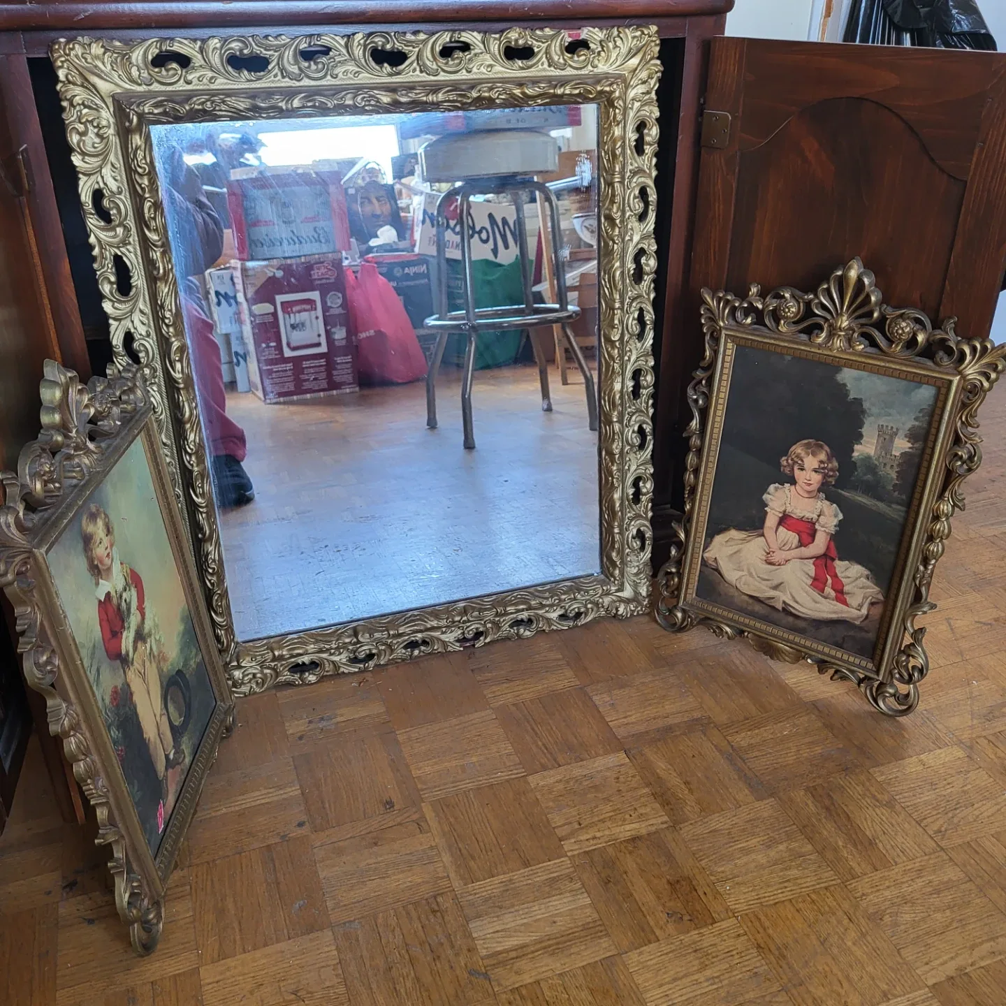 Vintage Framed Art Prints and mirror