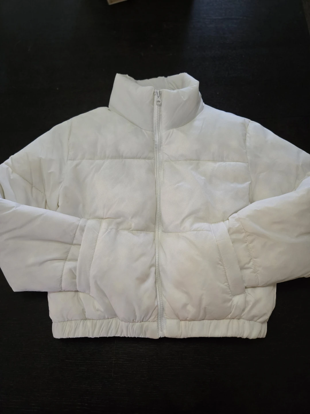 White Puffer Jacket - Size Small