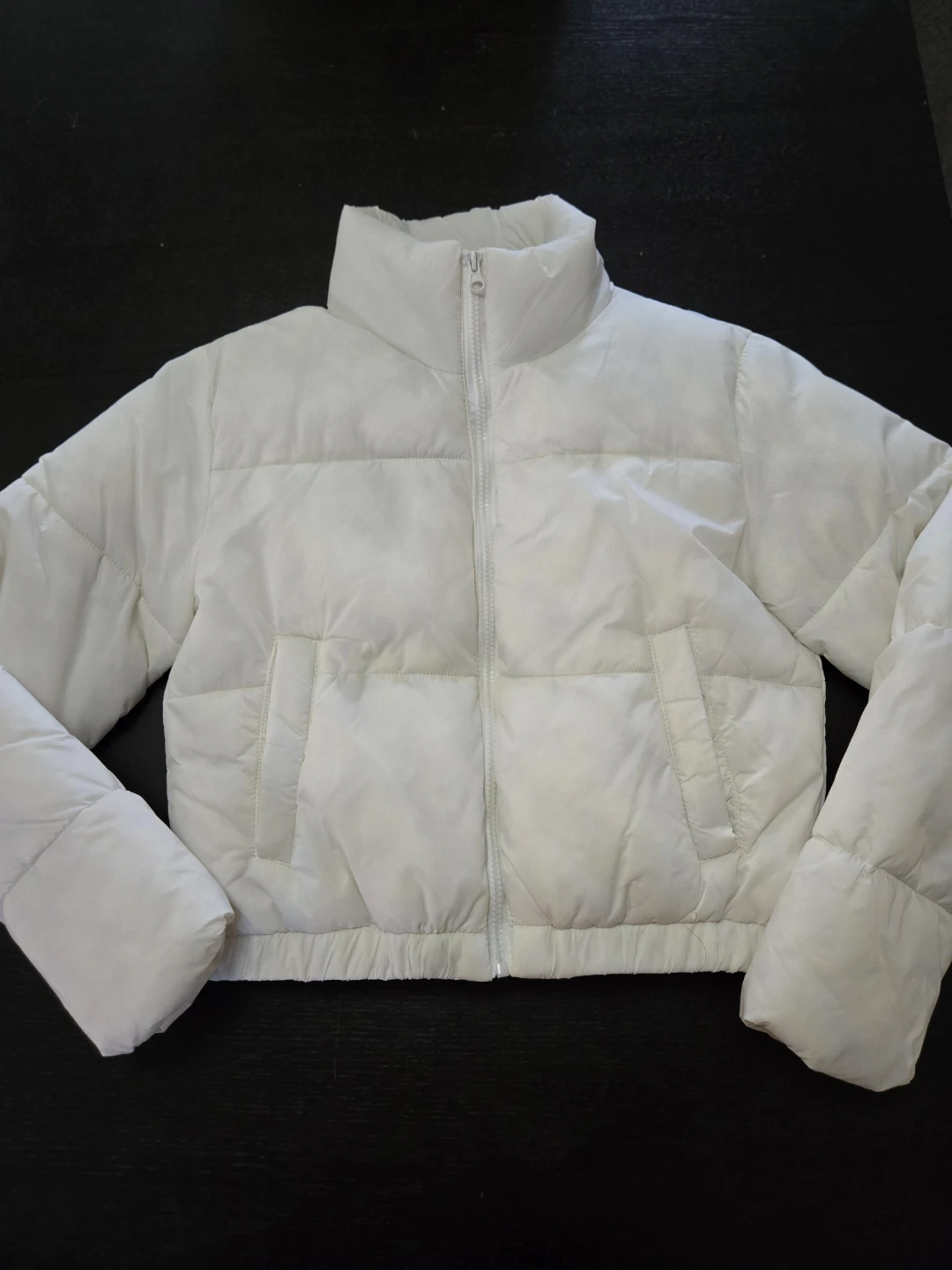 White Puffer Jacket - Size Small - photo 3