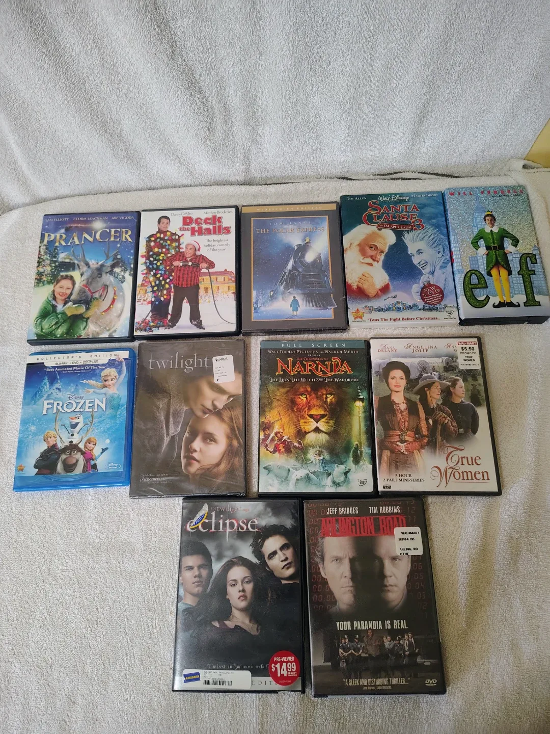 Mixed DVD Lot: Prancer, Elf, Frozen, Twilight & More!