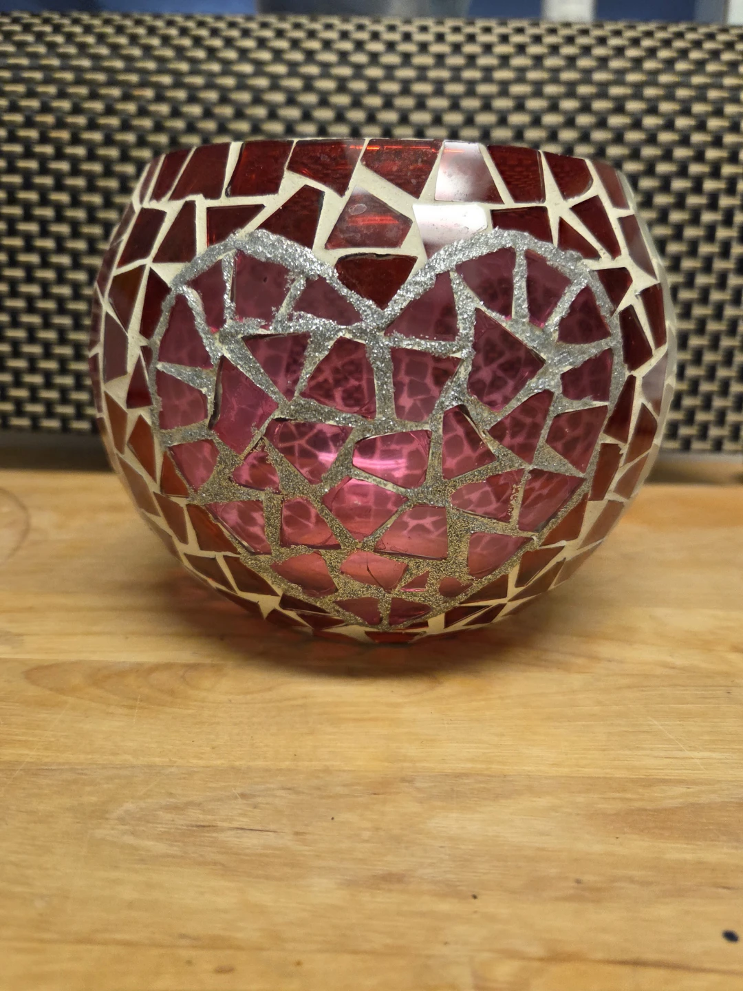 Mosaic Glass Candle Holder