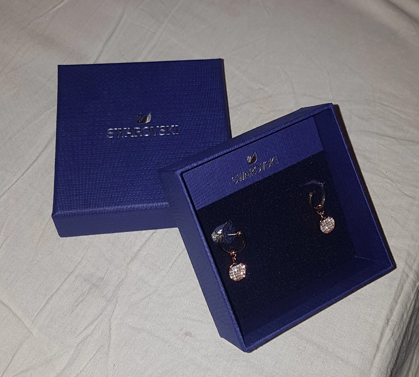 Swarovski Rose Gold Earrings & Necklace Set
