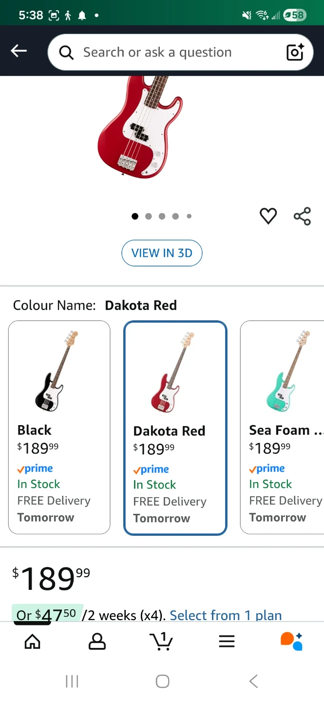 Squier Bass Guitar - Dakota Red - photo 4