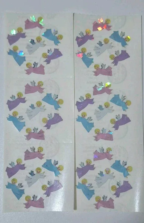 Vintage Sandylion Angel Stickers Set of 2 Strips