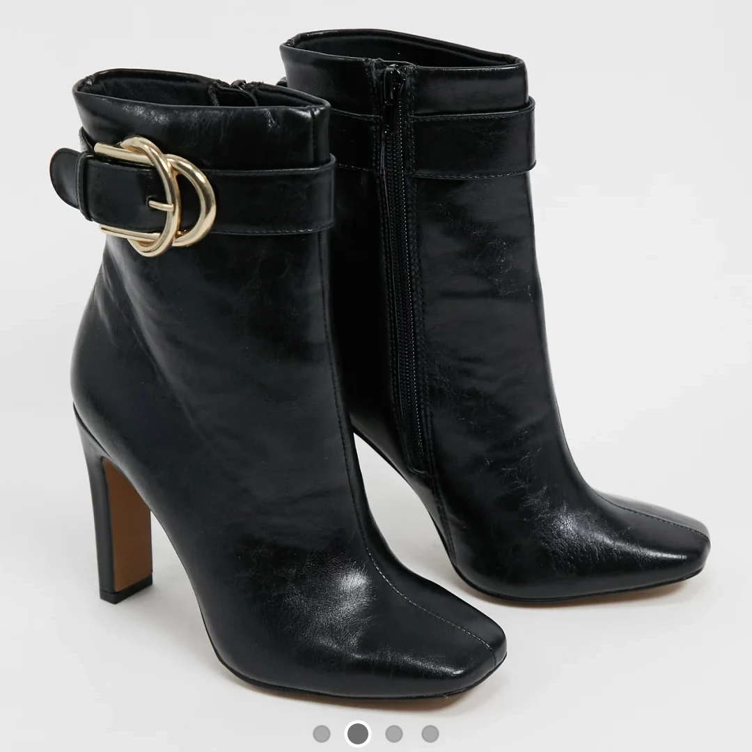 ASOS size 8 Black Heeled Ankle Boots