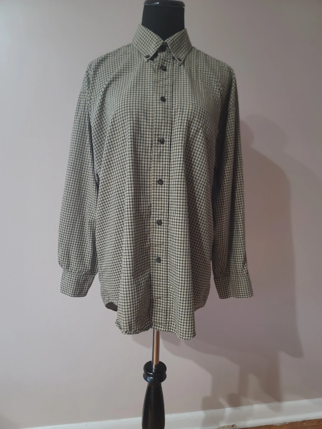 Haggar Generations Plaid Button-Down Shirt - M cotton retro - photo 4