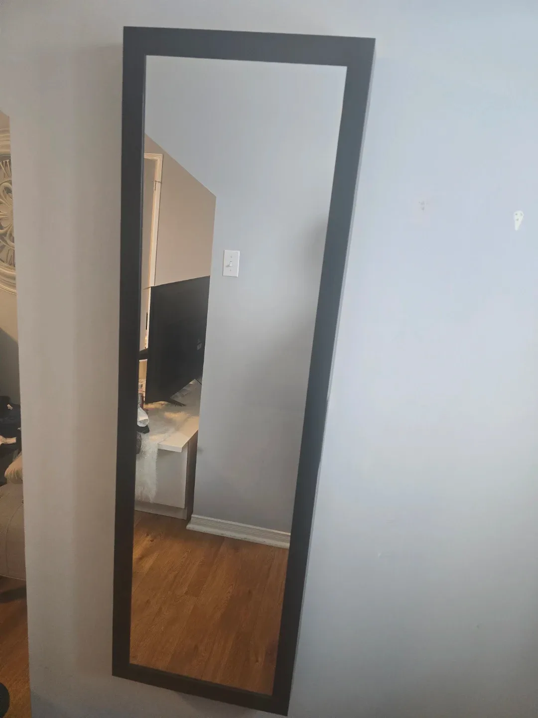 Full Length Black Mirror with Storage