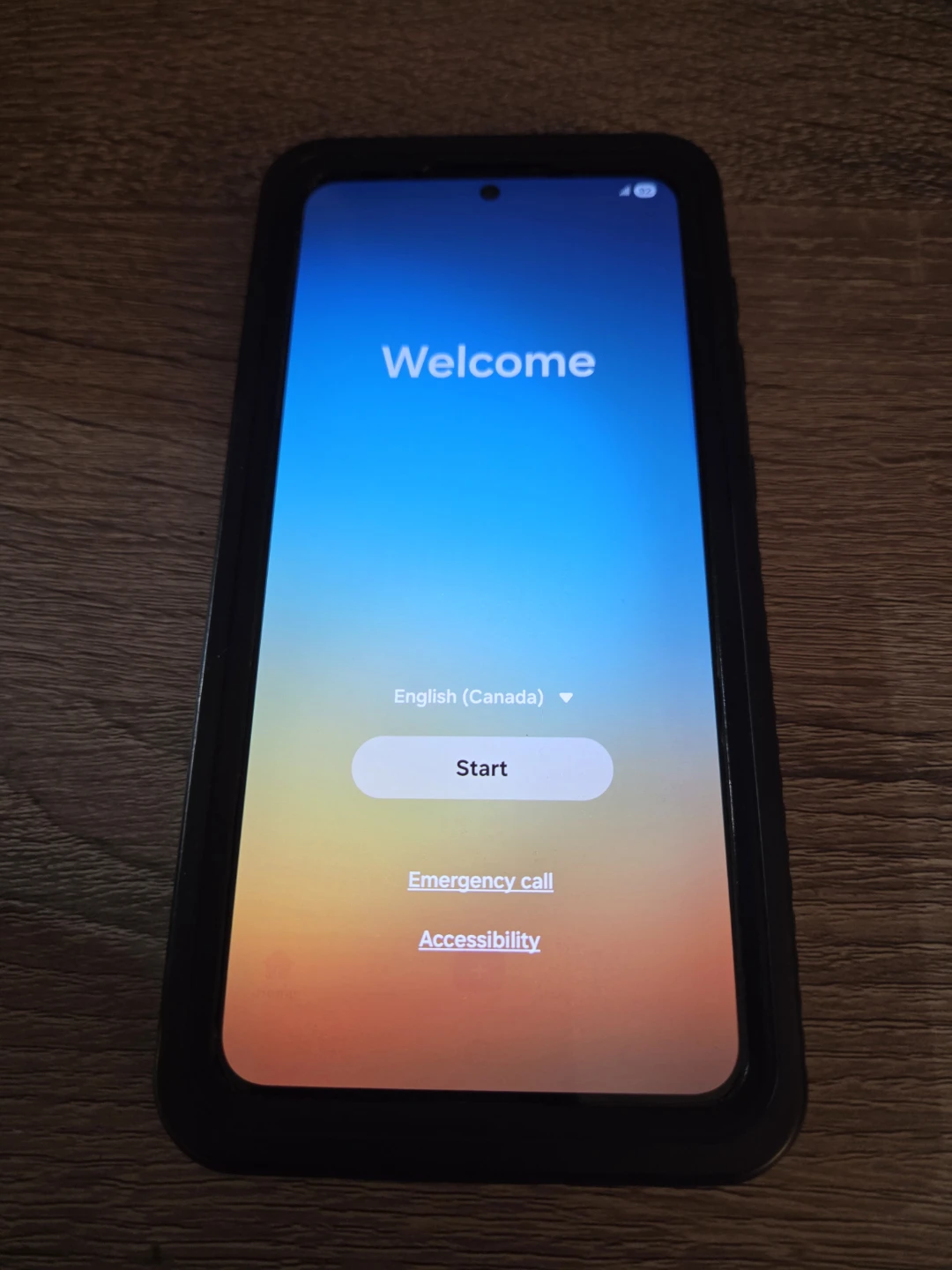 Samsung Phone in Black Case
