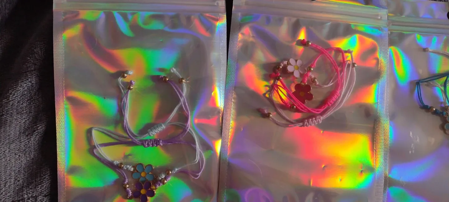 Handmade Flower Charm Bracelet