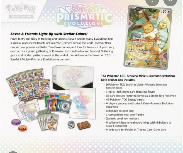 Pokemon Prismatic Evolutions Elite Trainer Box - photo 2