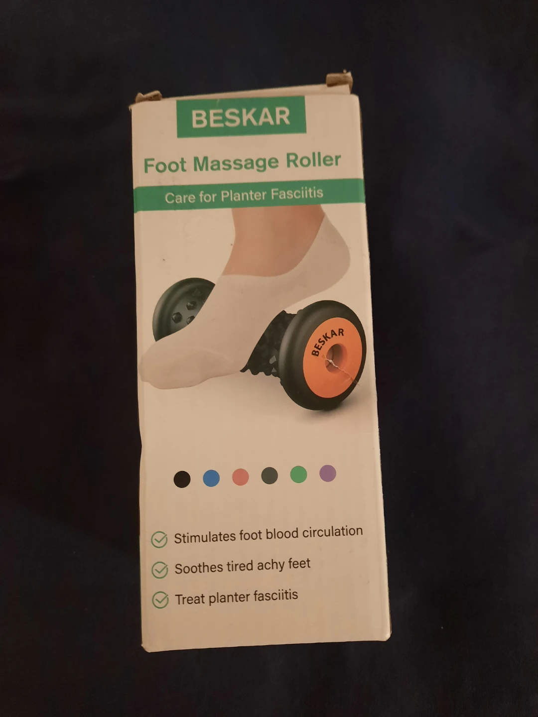 BESKAR Foot Massage Roller for Planter Fasciitis - New