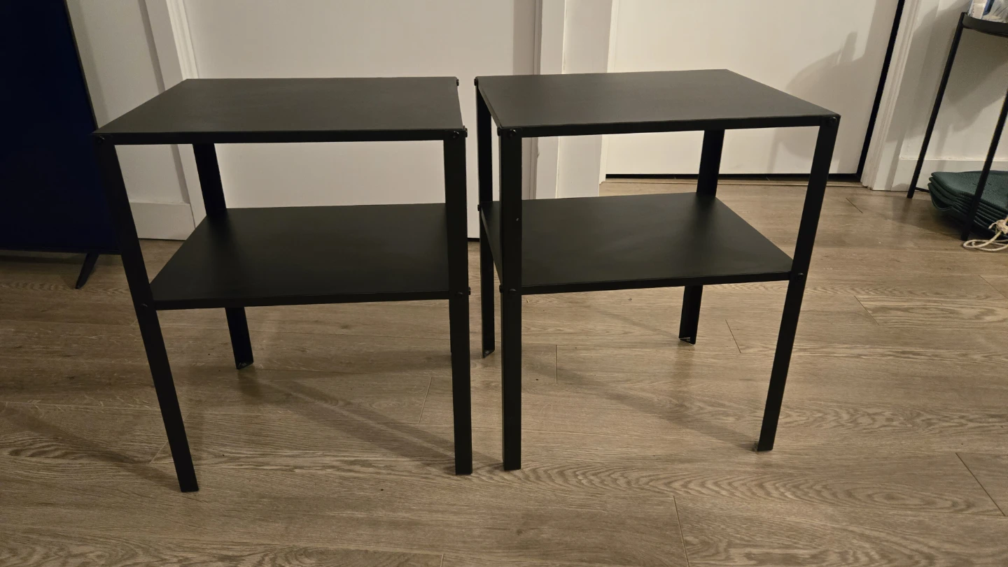 IKEA KNARREVIK Nightstand, Black, 42x34 cm