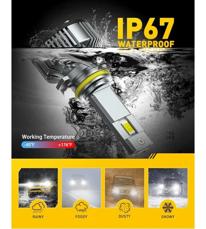 AUXITO 9005 LED Headlight Bulbs image indicator(6)