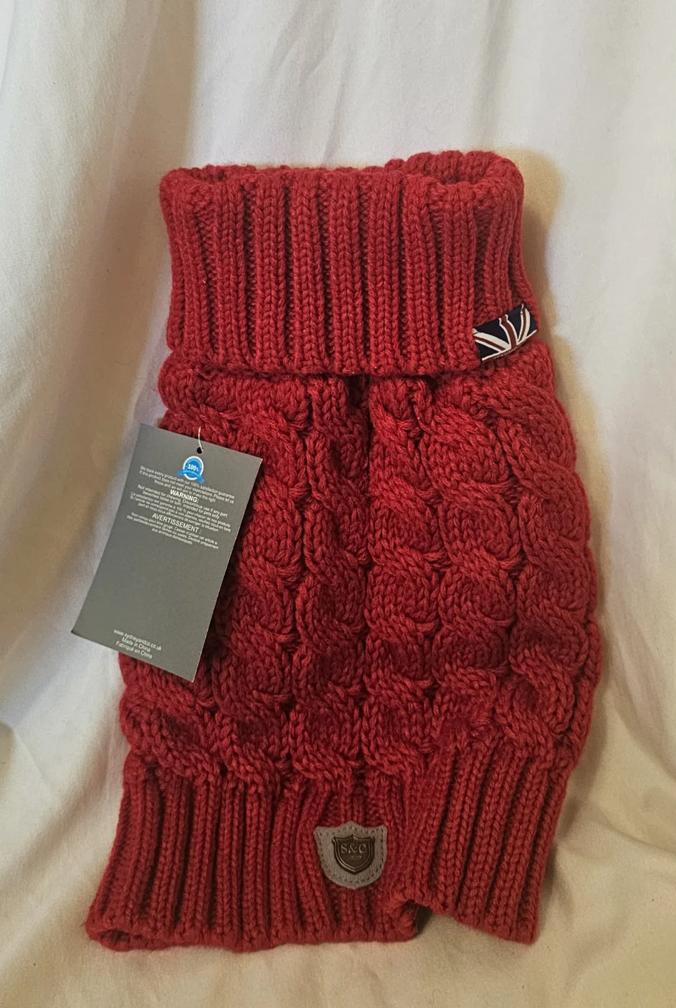 Red Sydney & Co. Turtleneck Dog Sweater