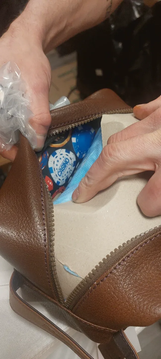 Robert Graham Brown Leather Toiletry Bag image indicator(5)