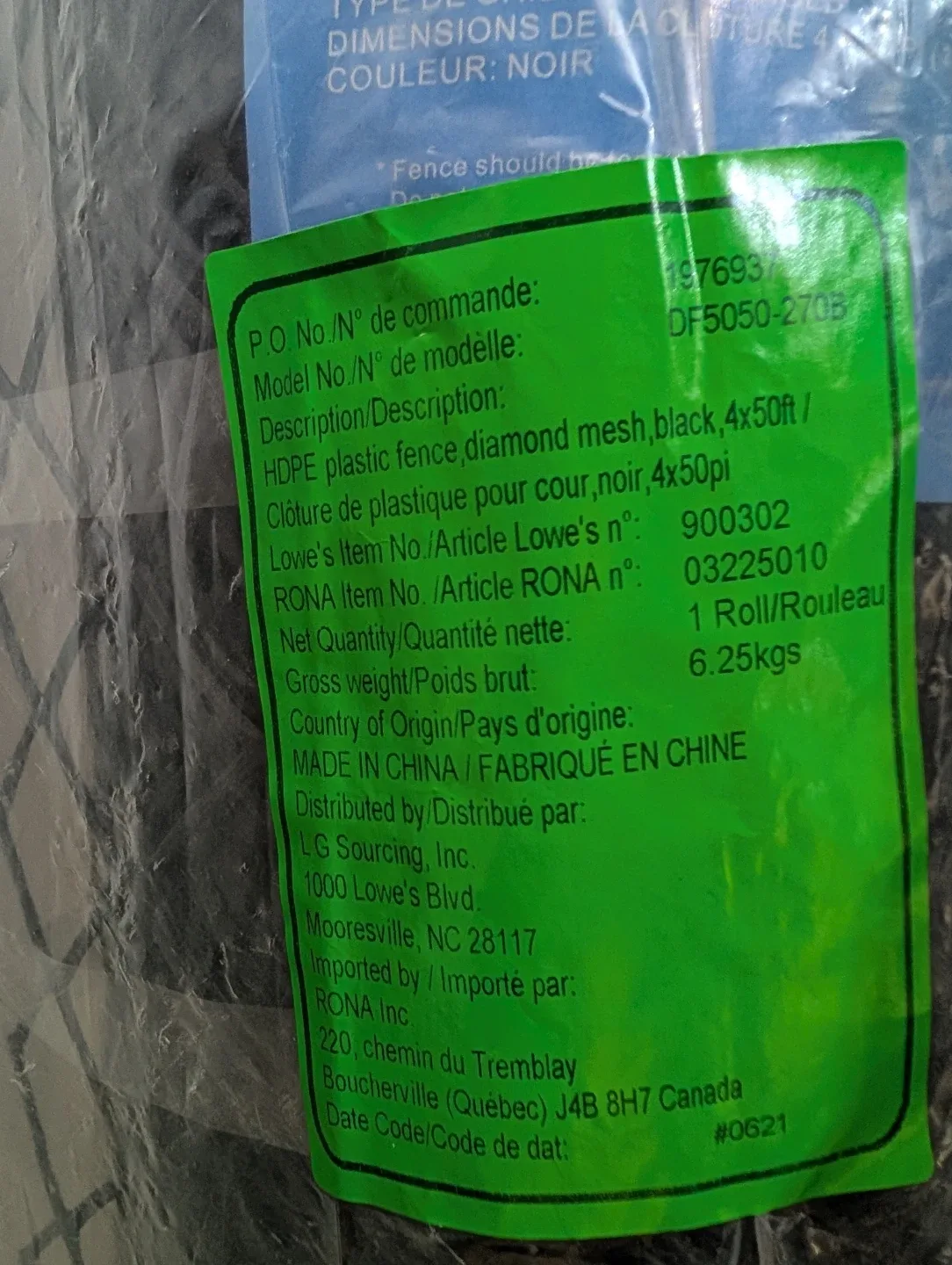 Plastic Yard Fence - Black, 4x50ft image indicator(3)