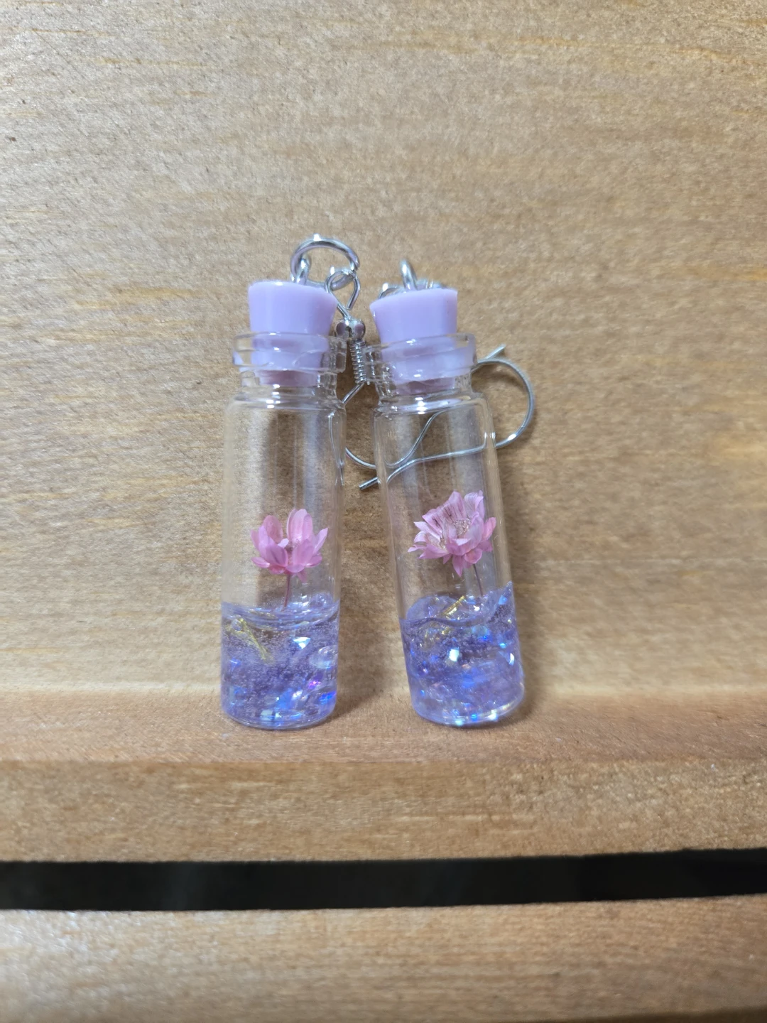 Handmade Snowman & Flower Bottle Earrings - photo 2