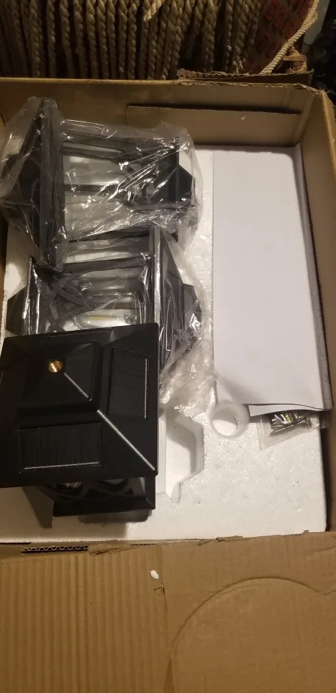 New Solar Lamp Post Light - Black