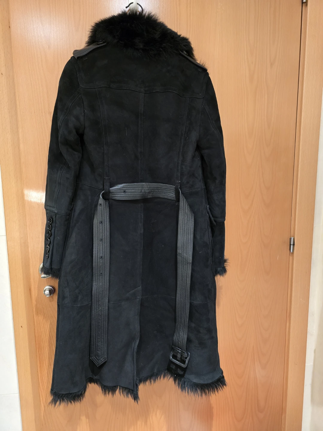 Burberry Black Shearling Coat