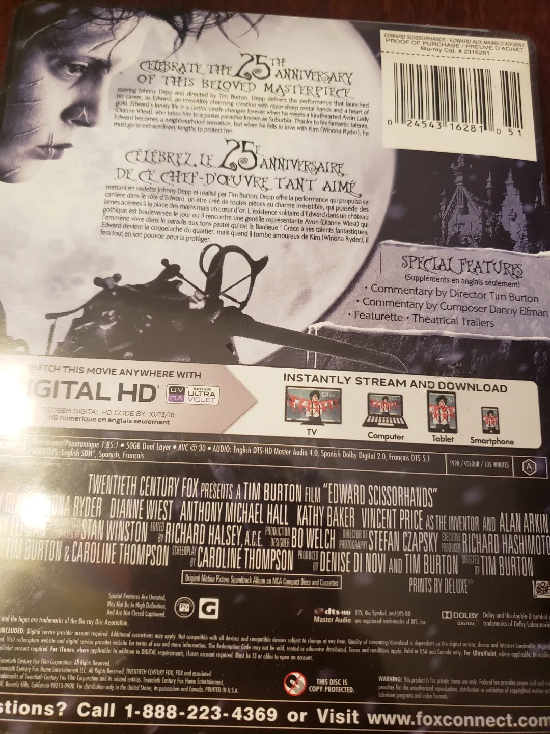 Edward Scissorhands 25th Anniversary Blu-ray image indicator(10)