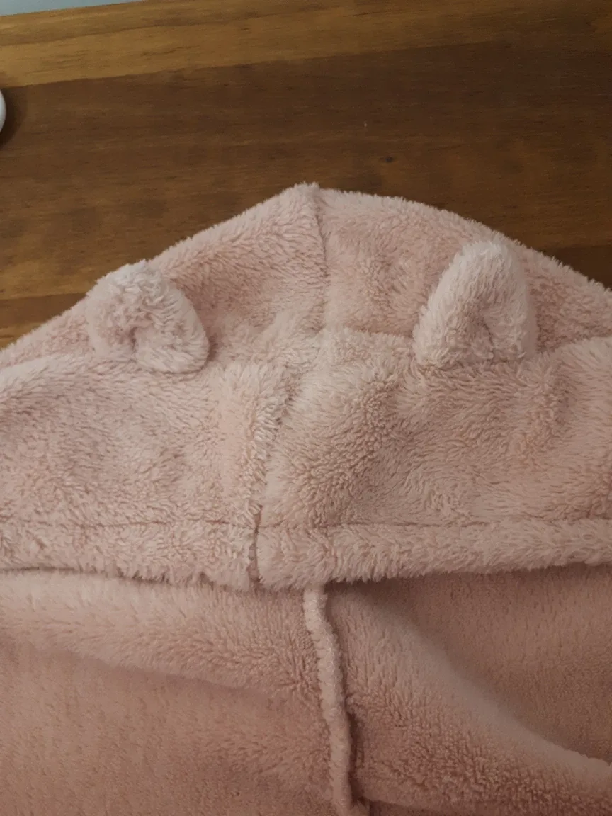Oshkosh Size 12 Pink Bear Ear Hoodie image indicator(3)