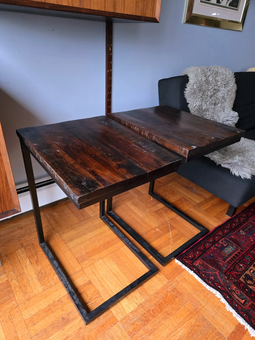 Pair Of Pier 1 Solid Wood End Tables (Price For Both)