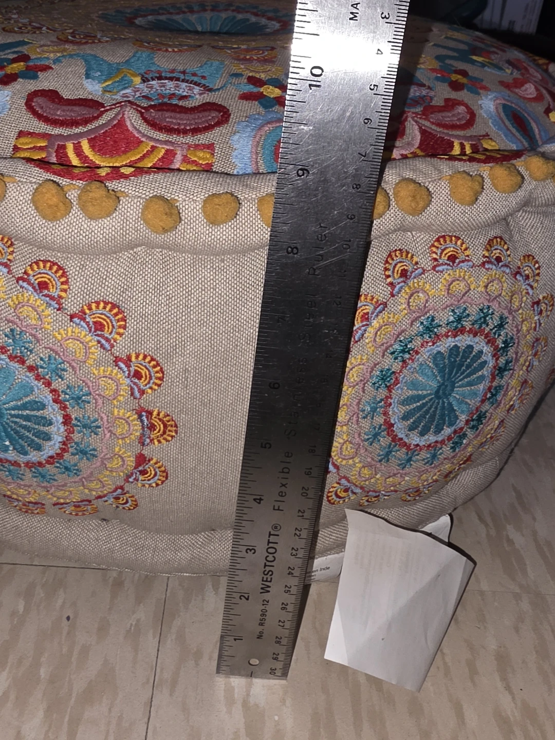 Haveli Home Mandala Pattern Pouf - 20 in - photo 2