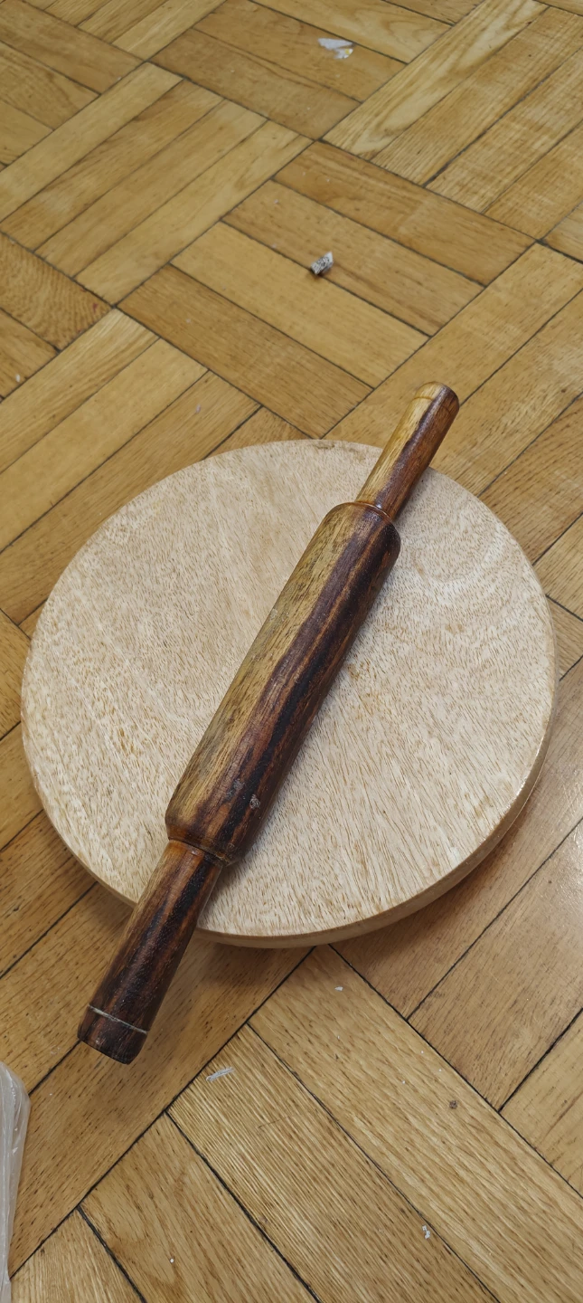 Wooden Rolling Pin and Chapati Board - photo 2