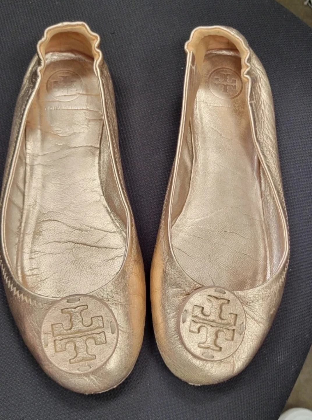 Tory Burch Gold Ballet Flats - photo 3