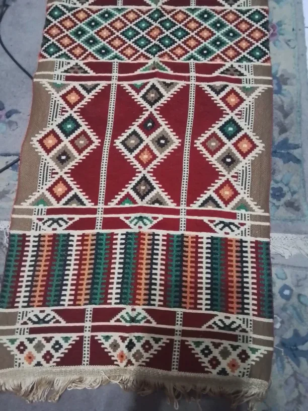 Vintage Handmade Middle Eastern Prayer Rug / Kilim 50X26" image indicator(2)