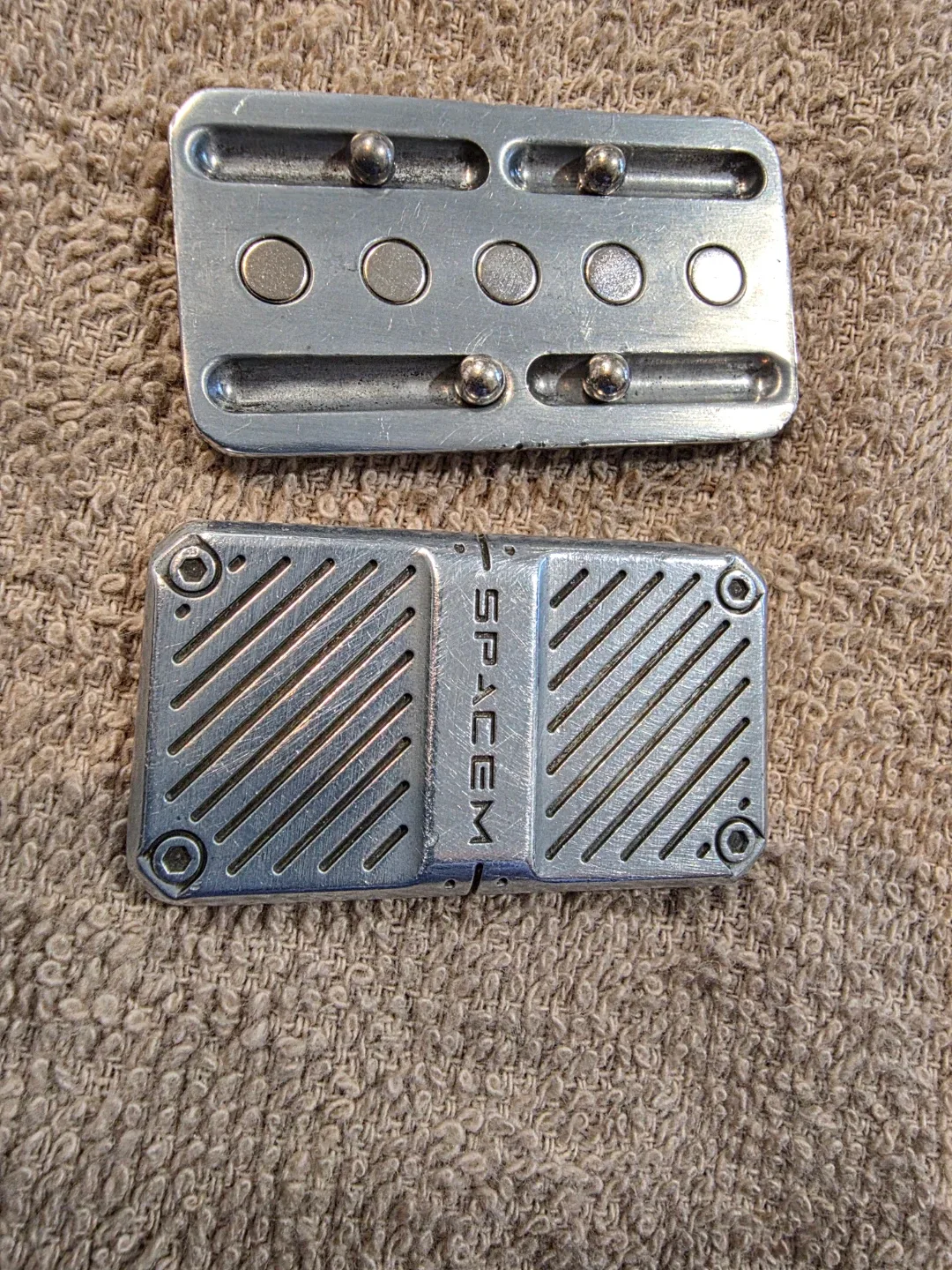 All metal magnetic fidget slider.