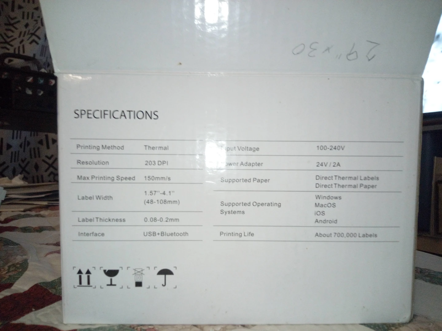 Jadens JD-268BT Thermal Label Printer - Like New! - photo 3
