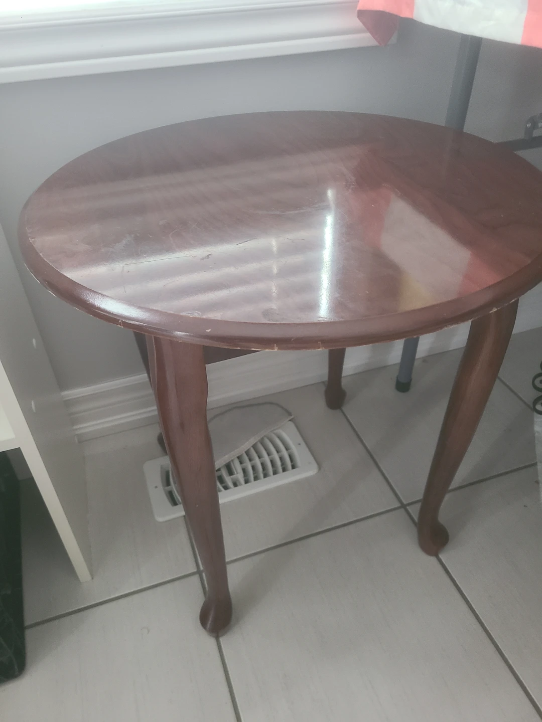 Round Wooden Side Table