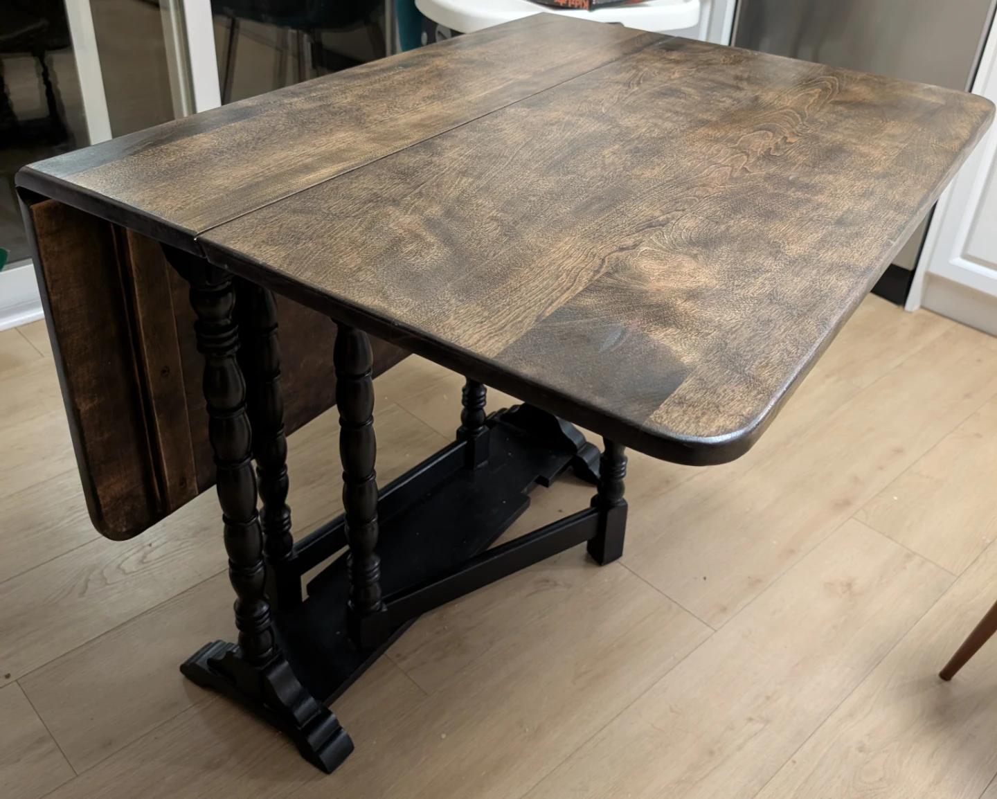 Drop Leaf Table - Brown Wood - photo 3