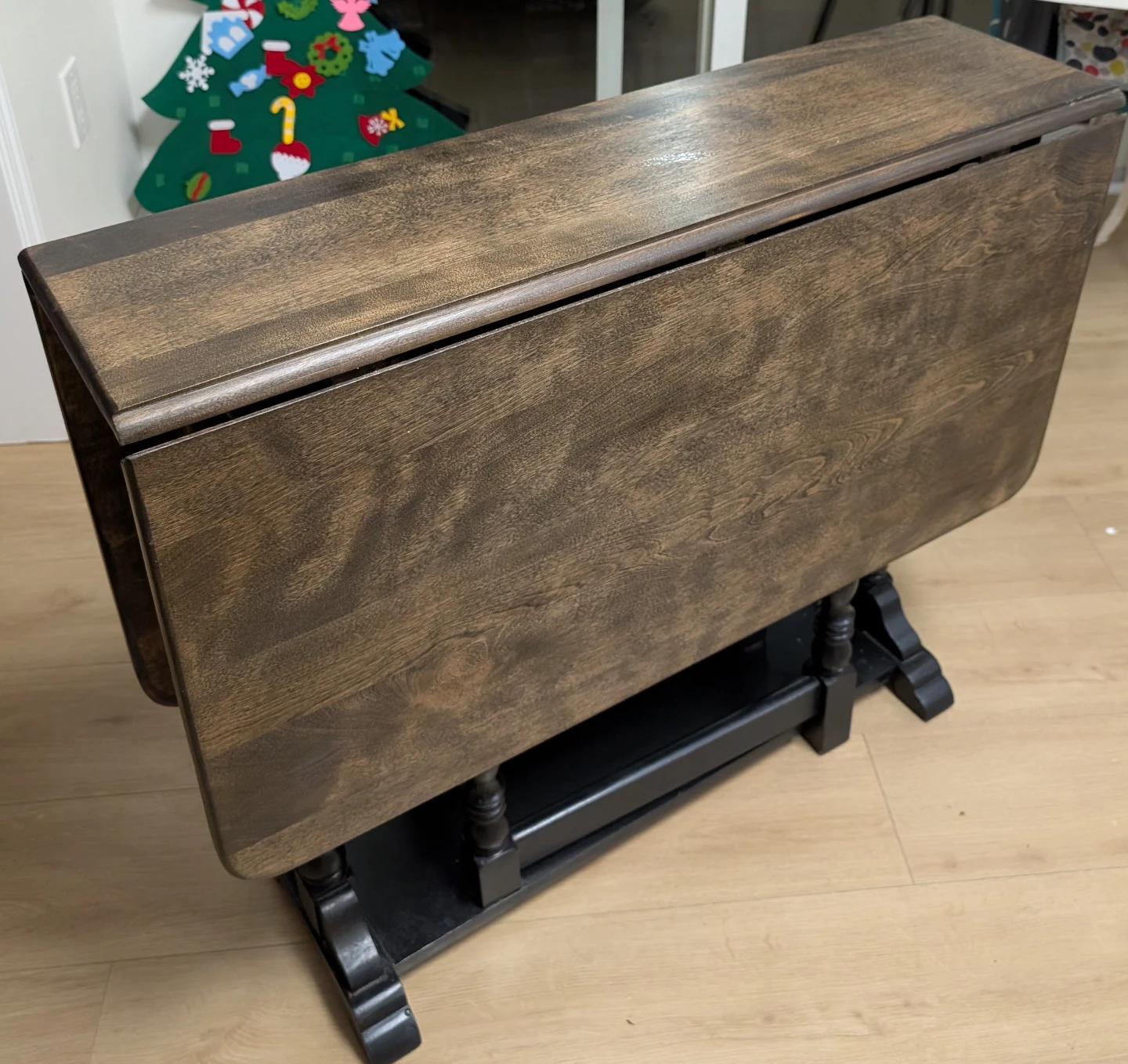 Drop Leaf Table - Brown Wood - photo 4