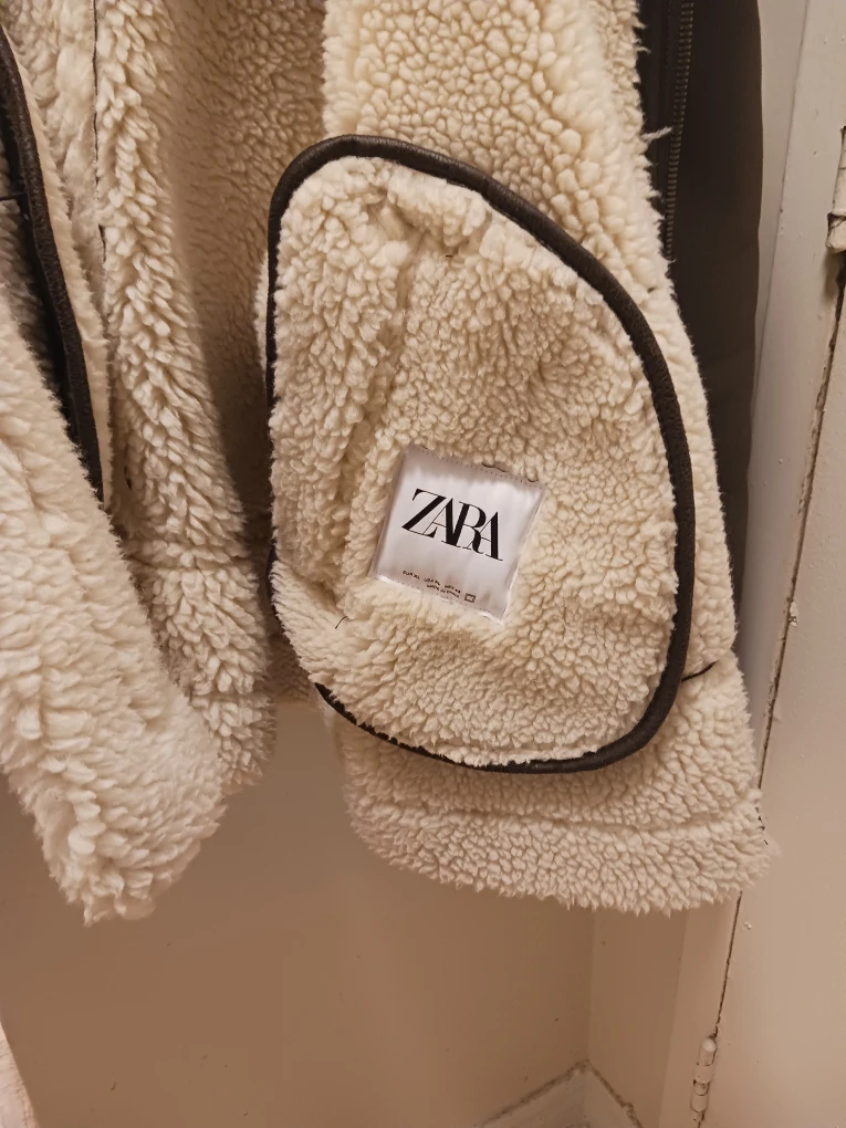 Zara Faux Shearling Aviator Jacket - photo 2