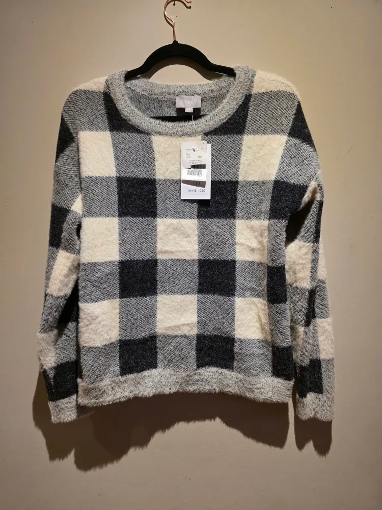 Cyrus Plaid Sweater - Size Large