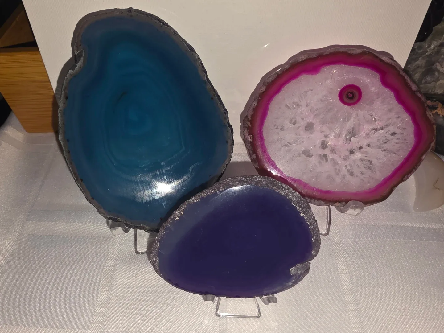Agate Slices - Blue, Purple, Pink